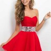 Red short prom dress