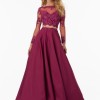 Two piece long formal dresses