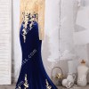 Royal blue and gold wedding dresses