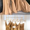 Gold silk bridesmaid dresses