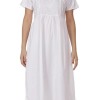 Plus size white cotton dress
