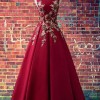 Red and gold formal dress