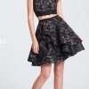 Short black lace homecoming dress