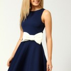 Skater dress with bow