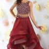 Two piece high low prom dresses
