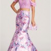 Two piece lavender prom dress