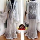 Bridal lace dressing gown