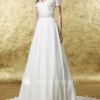 Lace wedding dress with short sleeves