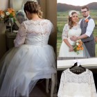Wedding lace dresses with sleeves