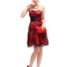 Black and red party dresses