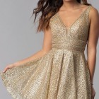 Gold formal dresses short