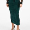 Long suede skirt