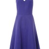 Purple fit and flare dress