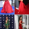 Rihanna red dress grammys 2024