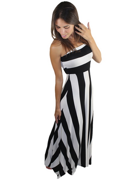 black-and-white-strapless-dress-57-2 Black and white strapless dress
