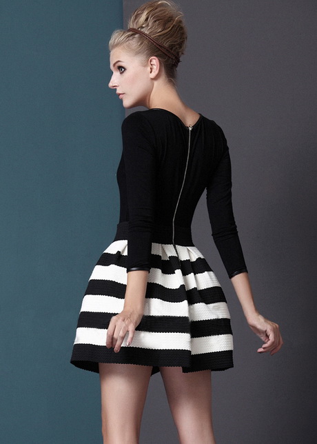 black-and-white-stripe-dress-67-7 Black and white stripe dress