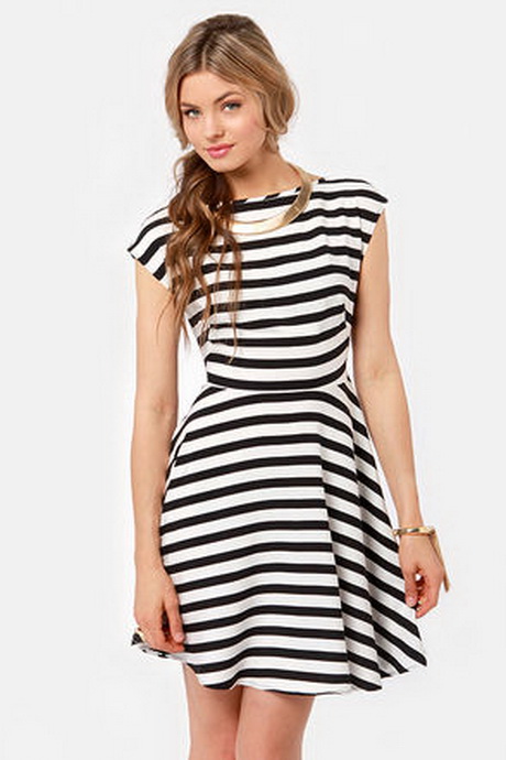 black-and-white-striped-dresses-88-7 Black and white striped dresses