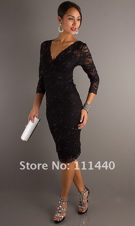 black-cocktail-dress-with-sleeves-37-18 Black cocktail dress with sleeves