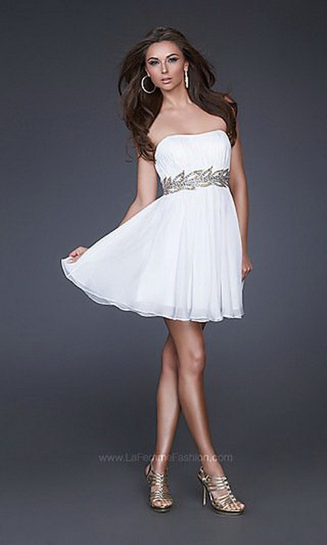 white cocktail gown