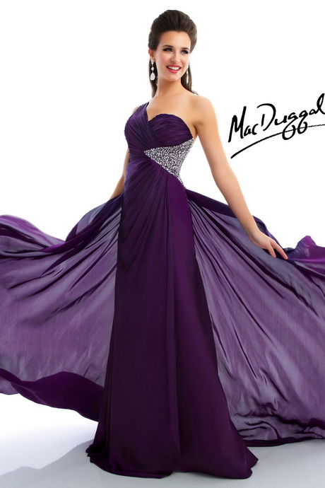 Dark purple prom dresses