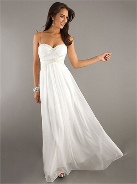 Floor length white dress
