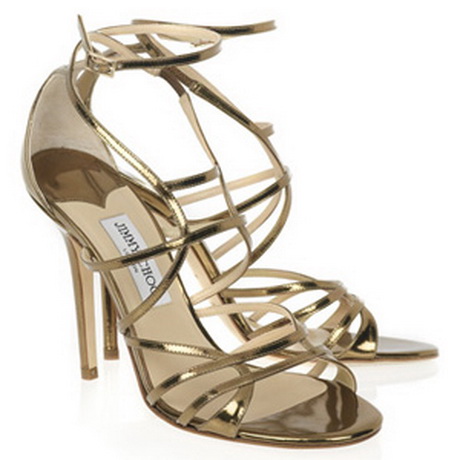Gold strappy heels - Natalie
