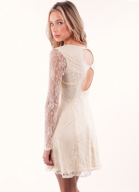 Lace cream dress