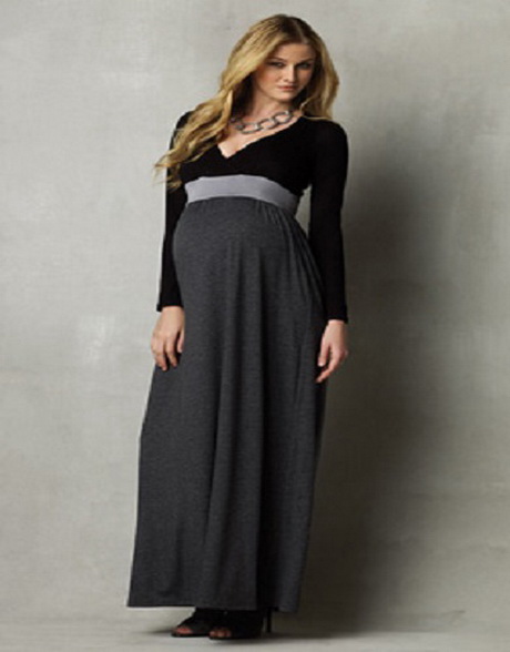 Long black maternity dress - Natalie