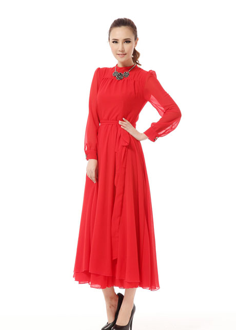 long-sleeve-red-dresses-69-8 Long sleeve red dresses