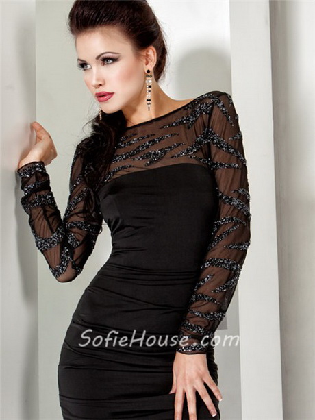 long-sleeve-tight-black-dress-32-20 Long sleeve tight black dress