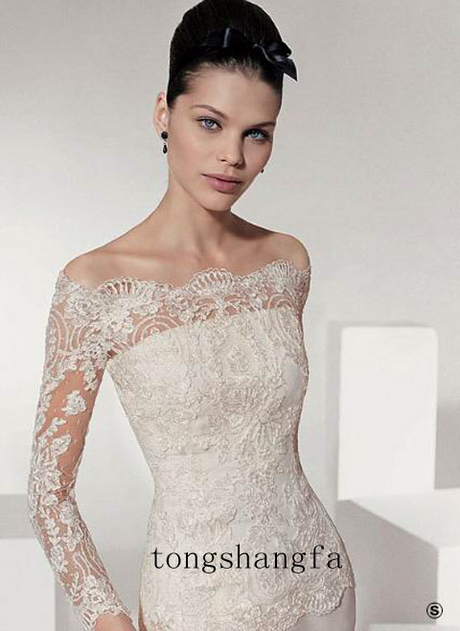 long-sleeved-lace-wedding-dress-34 Long sleeved lace wedding dress