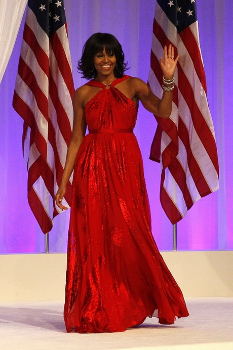 Michelle obama red dress