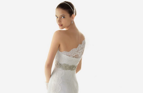 one-shoulder-lace-wedding-dress-83 One shoulder lace wedding dress