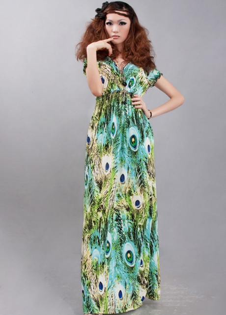 peacock-print-maxi-dress-80-6 Peacock print maxi dress