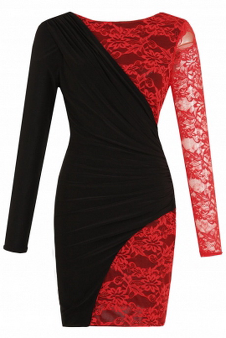 red-and-black-lace-dress-20-10 Red and black lace dress