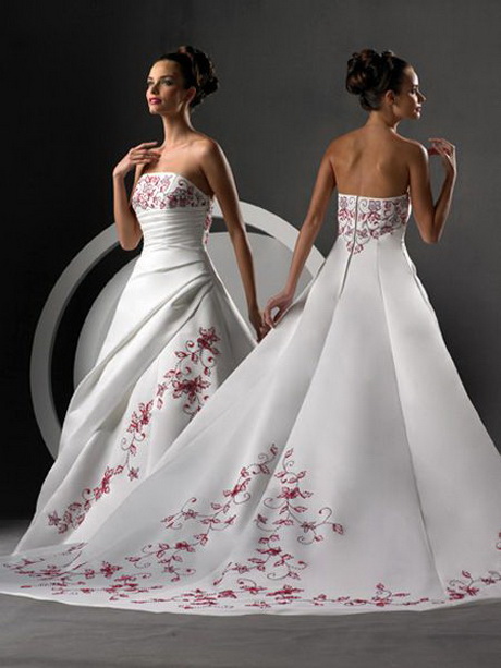 gown red and white