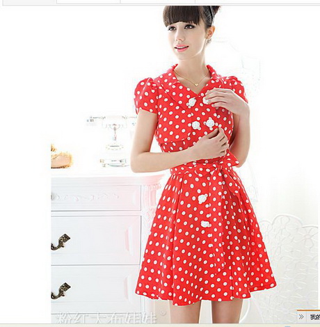 red-dress-with-white-polka-dots-78-8 Red dress with white polka dots