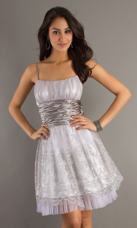 Silver party dresses for juniors