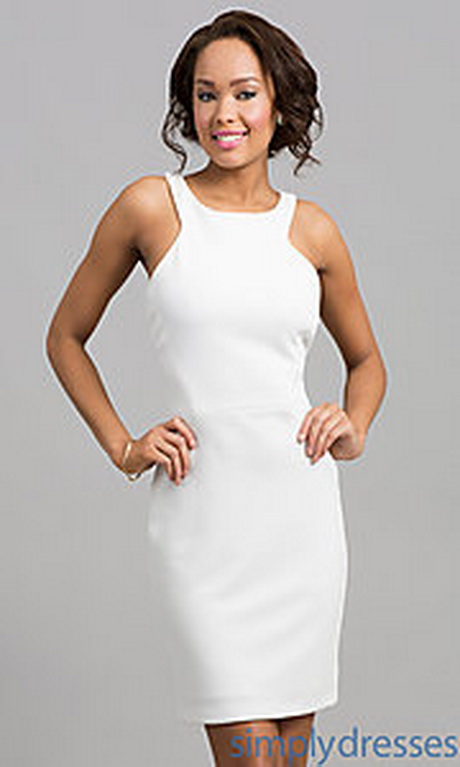 Sleeveless white dress