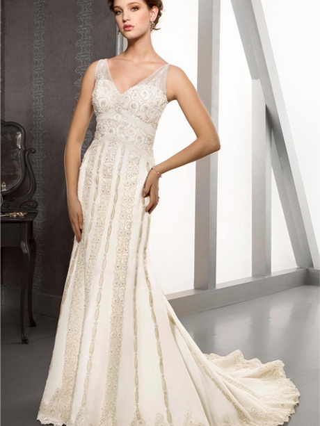 v-neck-bridal-gowns-25-17 V neck bridal gowns