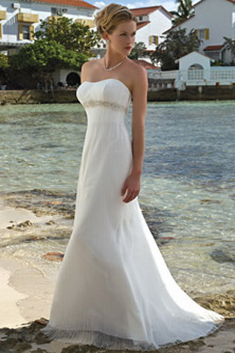 White beach wedding dresses