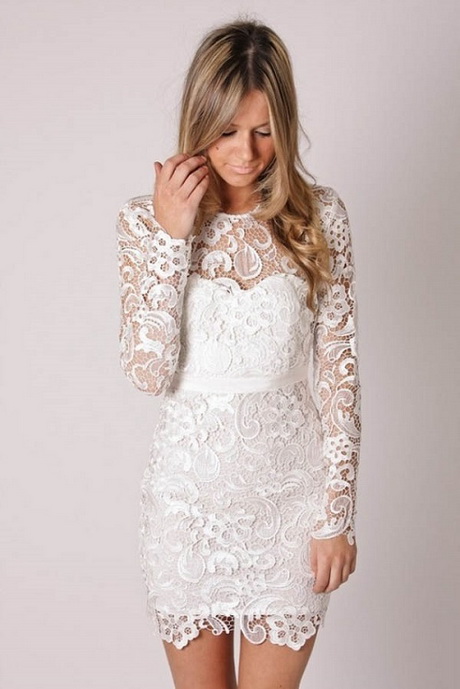 white-lace-dress-with-sleeves-13-14 White lace dress with sleeves