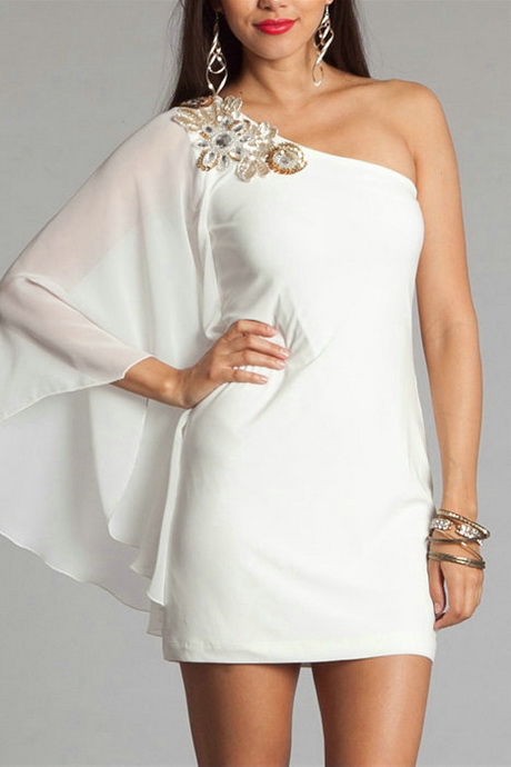 white-one-shoulder-cocktail-dresses-84-10 White one shoulder cocktail dresses