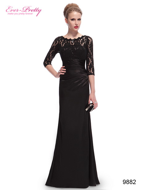 long-black-dress-with-sleeves-77 Long black dress with sleeves