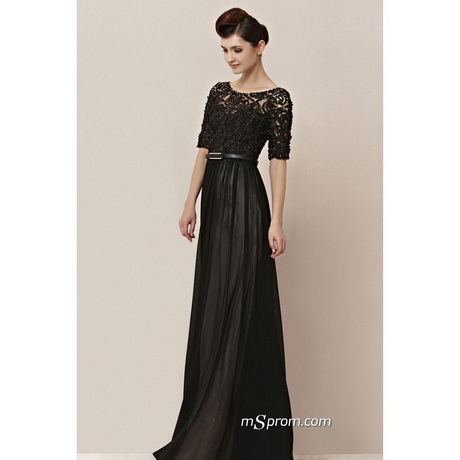 long-black-dress-with-sleeves-77_3 Long black dress with sleeves