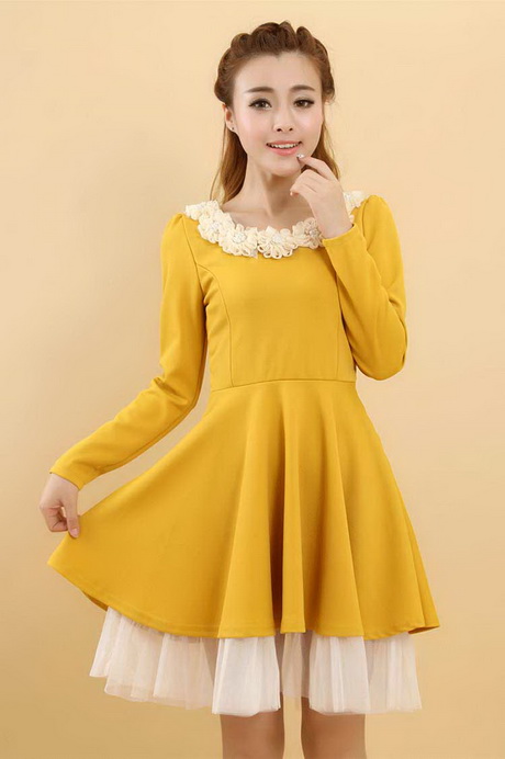 yellow-long-sleeve-dress-43_9 Yellow long sleeve dress