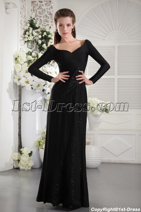 black-evening-dresses-with-sleeves-70_15 Black evening dresses with sleeves