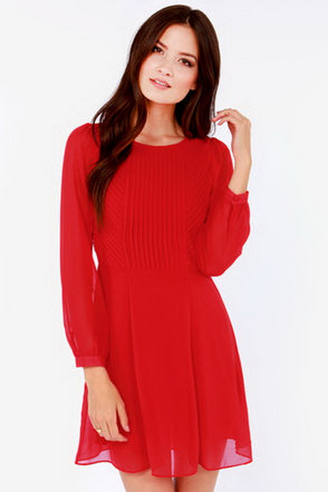 red-long-sleeved-dress-44_6 Red long sleeved dress