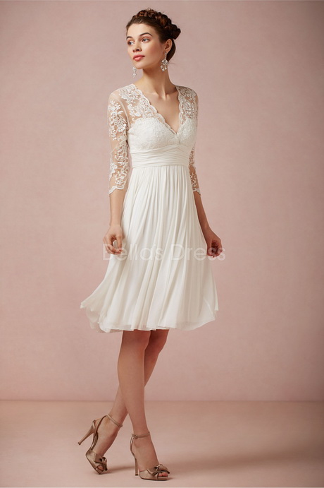 knee-length-lace-wedding-dresses-00 Knee length lace wedding dresses