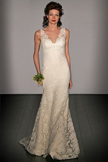v-neck-lace-wedding-dresses-21 V neck lace wedding dresses